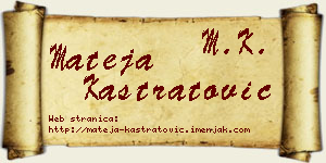 Mateja Kastratović vizit kartica